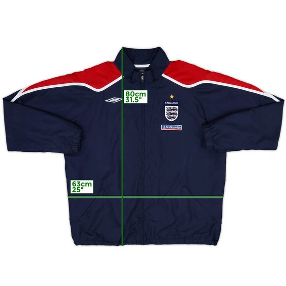 3/$188❤️unworn Umbro ENGLAND 2007-08 Track Top Jacket Windbreaker Embroidered - Picture 3 of 16